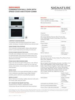 SKSCV3002S Combination Wall Oven with Gourmet Speed …