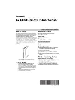 69-1710EFS 02 - C7189U Remote Indoor Sensor