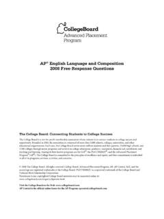 AP English Language and Composition 2008 Free-Response …