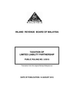 INLAND REVENUE BOARD OF MALAYSIA - Hasil