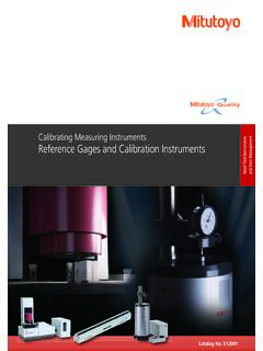 Calibrating Measuring Instruments Reference ... - Mitutoyo