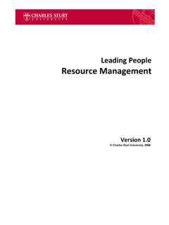 Leading People Resource Management