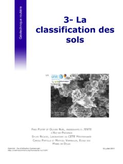 3- La classification des sols - ENTE - Ecole nationale des ...