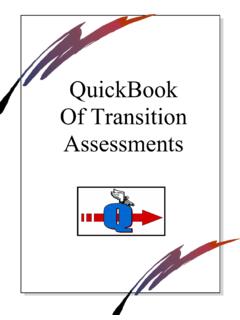 QuickBook Of Transition Assessments