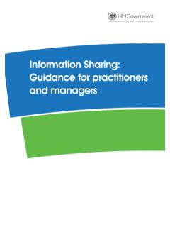 Information Sharing: Guidance for practitioners …