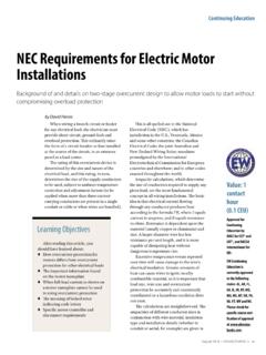NEC Requirements for Electric Motor Installations