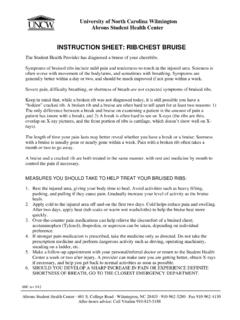 INSTRUCTION SHEET: RIB/CHEST BRUISE