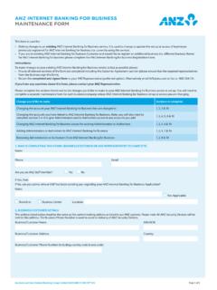 Internet Banking Business Maintenance Request Form