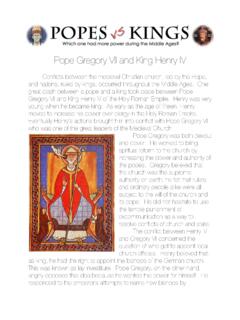 Pope Gregory VII and King Henry IV