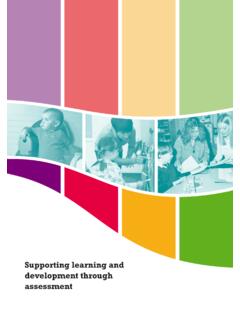 Supporting learning and development through assessment