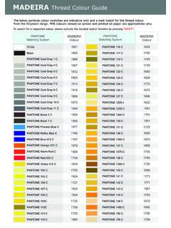 MADEIRA Thread Colour Guide - TRENDS