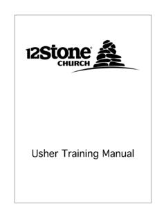 Usher Training Manual
