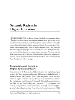 Systemic Racism in Higher Education