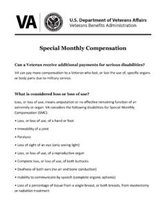 VA Special Monthly Compensation Factsheet