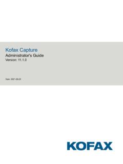 Version: 11.1.0 Administrator's Guide - Kofax