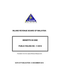 INLAND REVENUE BOARD OF MALAYSIA BENEFITS IN …