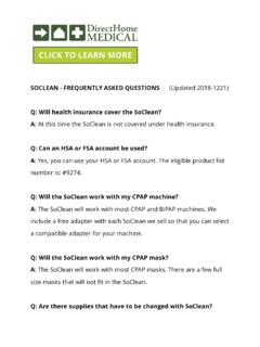 SOCLEAN - FREQUENTLY ASKED QUESTIONS (Updated …