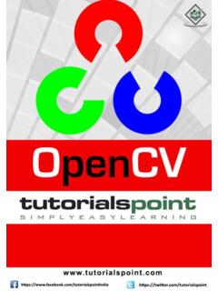 OpenCV - Tutorialspoint