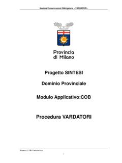 Procedura VARDATORI - Citt&#224; Metropolitana di Milano