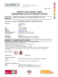 SAFETY DATA SHEET (SDS) MANGANESE SULFATE …