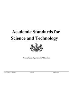 Academic Standards for Science and Technology