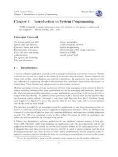 Chapter 1 Introduction to System Programming