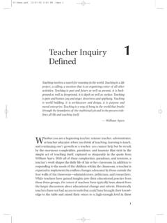 Teacher Inquiry 1 Defined - SAGE Publications