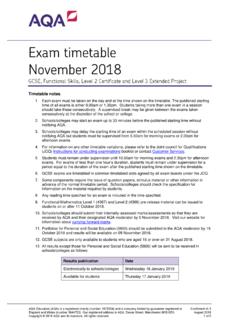 Confirmed November 2018 exam timetable - filestore.aqa.org.uk