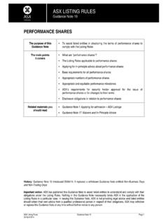 Guidance Note 19 - Performance Shares