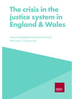 The crisis in the justice system in England &amp; Wales