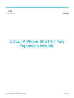 Cisco IP Phone 8851/61 Key Expansion Module Data Sheet