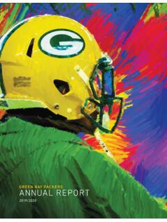 GREEN BAY PACKERS ANNUAL REPORT - Welcome …