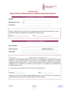 APPLICATION FOR DIPLOMA REGISTRATION AS A …