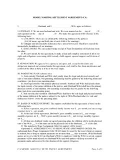 CA MODEL MARITAL SETTLEMENT AGREEMENT Page 1 of 5