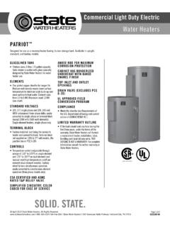 Commercial Light Duty Electric - State Water Heaters