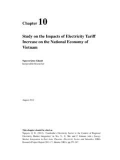 Study on the Impacts of Electricity Tariff Increase …