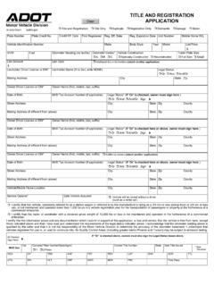 TITLE AND REGISTRATION APPLICATION