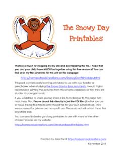 The Snowy Day Printables - Homeschool Creations