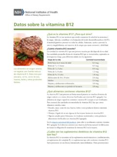 Datos sobre la vitamina B12 - National Institutes of Health
