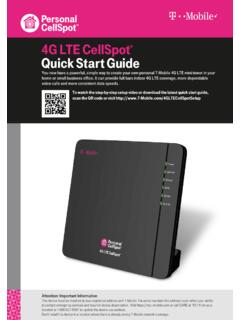 4G LTE CellSpot Quick Start Guide - T-Mobile