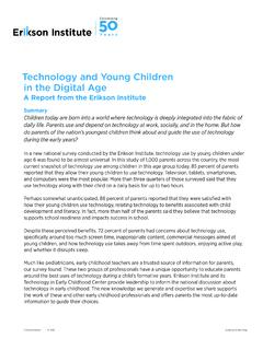 Technology and Young Children in the Digital Age