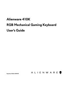 Alienware 410K RGB Mechanical Gaming Keyboard User's …