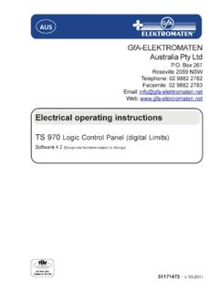 Electrical operating instructions - GfA