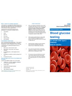 (NICE) Blood glucose testing - Wandsworth CCG