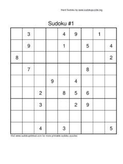 Hard Sudoku puzzles