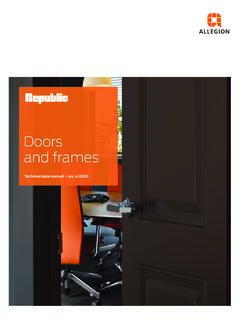 Republic Tech Data Manual - Republic Doors and Frames