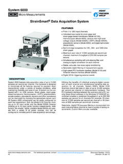 System 6000 StrainSmart Data Acquisition System