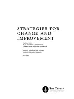 strategies for change and improvement