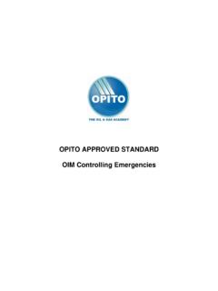 OPITO APPROVED STANDARD OIM Controlling …