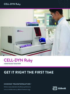 CELL-DYN Ruby - Abbott Hematology Academy